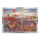 Großes Folien Glitzer Magnet - I Love München Germany